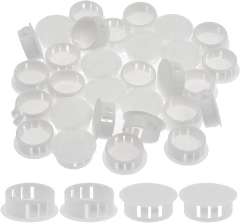 Suiwotin 30pcs 25mm1 White Hole Plugs Plastic Flush Type