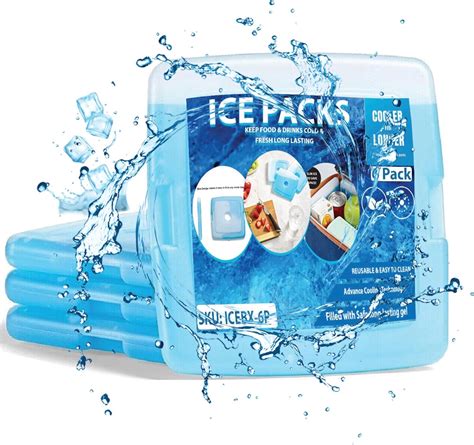 Pcs Ice Packs For Cool Box Slim Reusable Freezer Blocks For Lunch