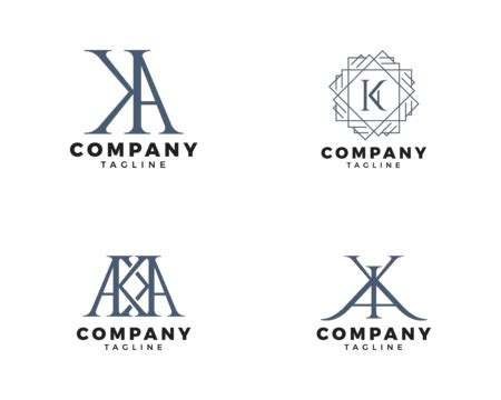 Initial Letter Ka Logo Design Template Boutique Ka Vector Vector ...