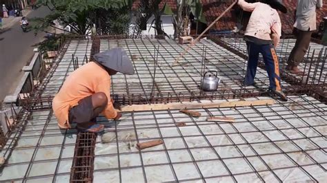 Pemasangan Besi Plat Lantai Beton Lapisan Pertama Bawah Youtube