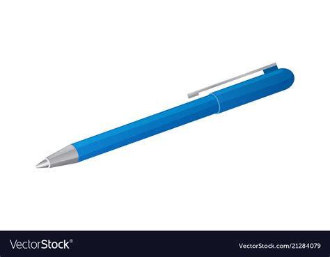 Blue Pen Isolated On White Background Royalty Free Vector