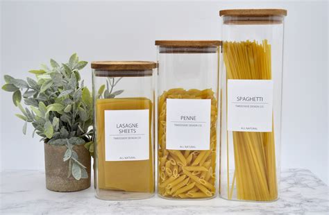 White Label Collection Reusable Eco Square Glass Jars With Etsy Uk