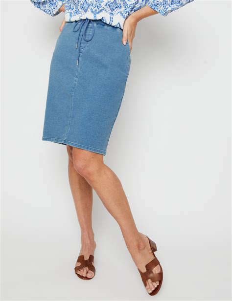 Millers Knee Length Denim Skirt Crossroads