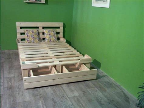 Pallet Platform Bed With Storage