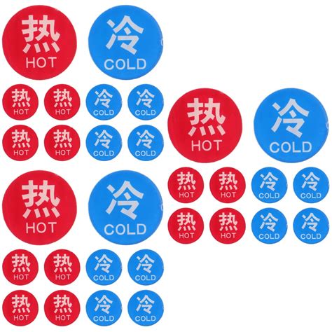 MLINS Pairs Hot And Cold Water Indicator Sticker Hot And Cold Bathroom Faucet Label Walmart
