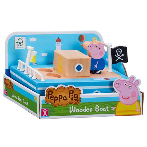 Kaufen Sie Peppa Pig Holzboot Mit Figur Online Lobbes Spielzeug