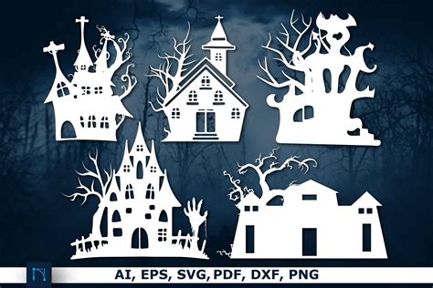 Halloween Haunted House SVG Bundle Graphic By NGISED Creative Fabrica