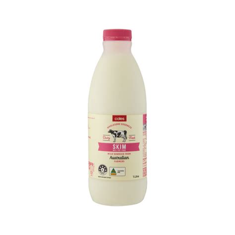 35 Calories In Coles Skim Milk Bottle 100g Calcount