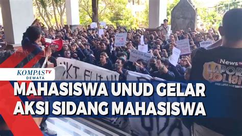 Buntut Rektor Jadi Tersangka Mahasiswa Unud Gelar Aksi Sidang