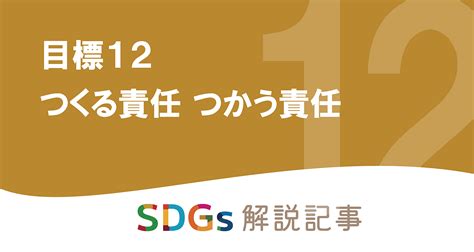 Sdgs目標12 つくる責任 つかう責任 を解説｜世界と日本の課題とは