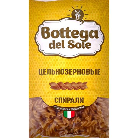 Макаронные изделия Bottega del Sole 400г спирали цельнозерновые купить ...