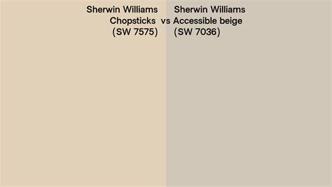 Sherwin Williams Chopsticks Vs Accessible Beige Side By Side Comparison