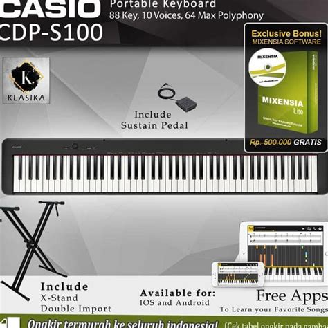 Jual Casio CDP S100 Casio CDP S 100 Slim Digital Piano Garansi Resmi