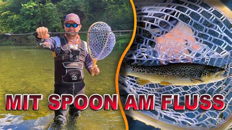 Forellenangeln Am Fluss Mit Spoon Auf Bachforellen Youtube