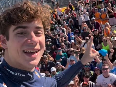 Franco Colapinto está feliz: las fotos que eligió para celebrar su gran