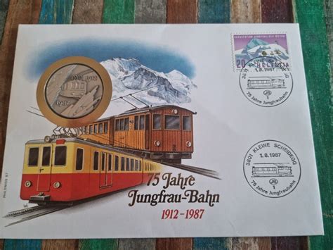 1987 Silber Münzbrief 75 Jahre Jungfrau Bahn Kaufen auf Ricardo