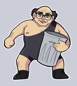 Trashman Danny Devito Sticker – pompadorkery