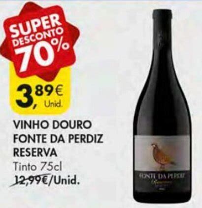 Promoção Vinho Douro Fonte da Perdiz Reserva 75cl em Pingo Doce