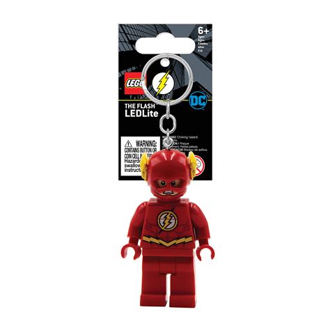 Lego Dc Super Heroes The Flash Minifigure Key Light Keyring Keychain