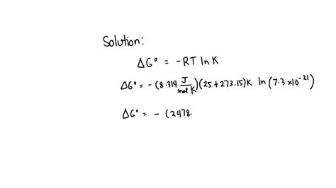 Solved The Equilibrium Constant For A Particular Reaction Is 39 X 10 To The 13th Power At 25 C