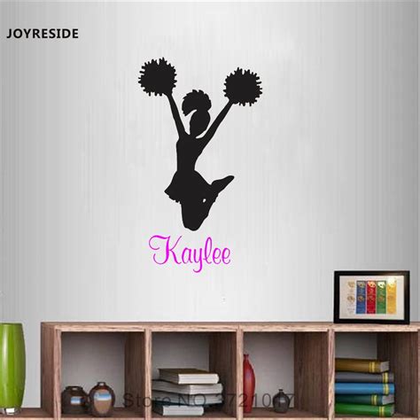 Buy Joyreside Cheerleader Custom Personalized Name Wall Decal Vinyl Sticker