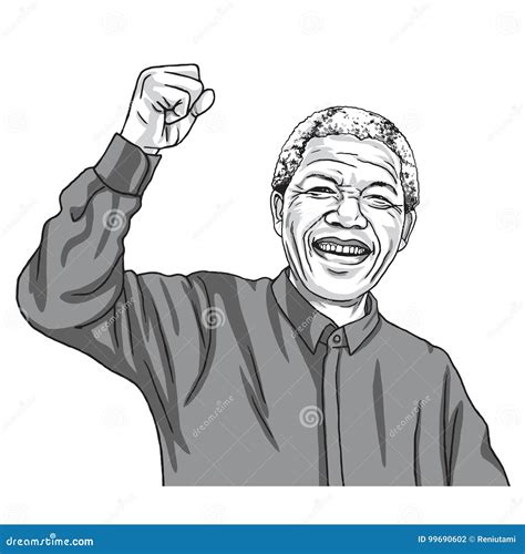 Nelson Mandela Cartoon Drawing