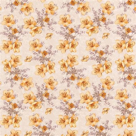 Apricot Coral Floral Prints Upholstery Fabric By The Yard