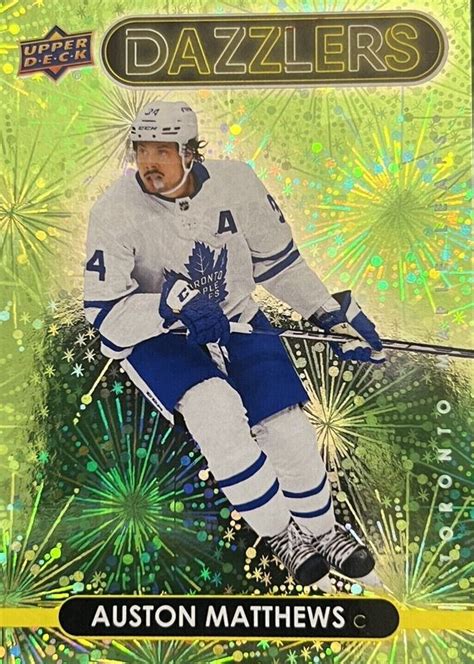 Auston Matthews 2021 Upper Deck DZ 93 Dazzlers Green Price Guide