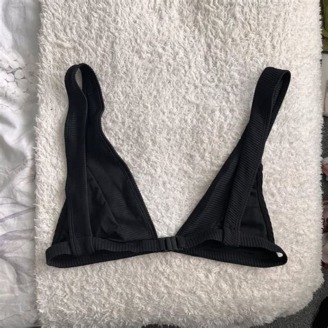 Primark Black Triangle Bikini Top Never Worn Size Depop