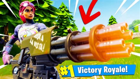 Vid O Du Nouveau Minigun Cadeaux Fortnite Battle Royale Youtube