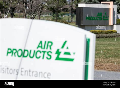 A Logo Sign Outside Of The Headquarters Of Air Products And Chemicals