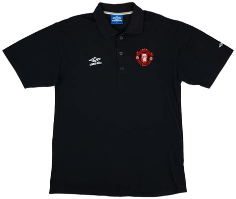 1996 97 Manchester United Umbro Polo Shirt 9 10 XL