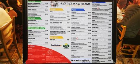 Menu At San Paolo Naufrago Restaurant Valletta 11