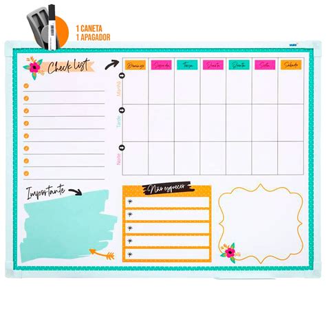 Planner Semanal Parede X Cm Planejador Poa Verde Brindes Shopee Brasil