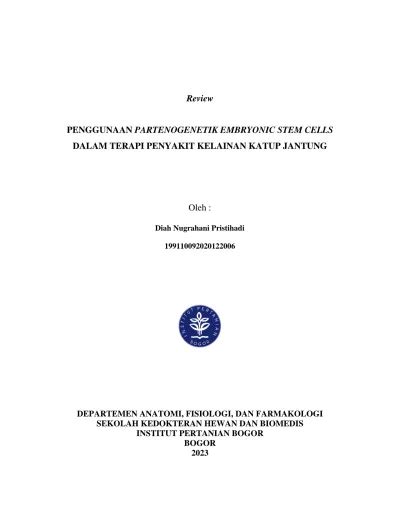 Penggunaan Partenogenetik Embryonic Stem Cells Dalam Terapi Penyakit