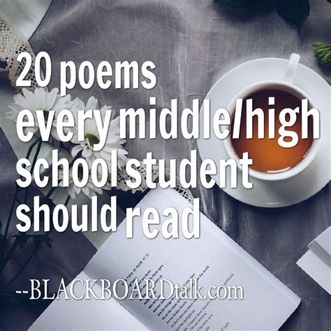 20 Poems Middle High School Students Poems For Middle School Poems