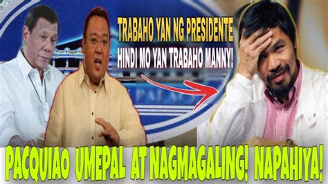 Prrd Malaca Ang Pinahiya Si Pacquiao Bistado Ang Plano Ni Pacquiao