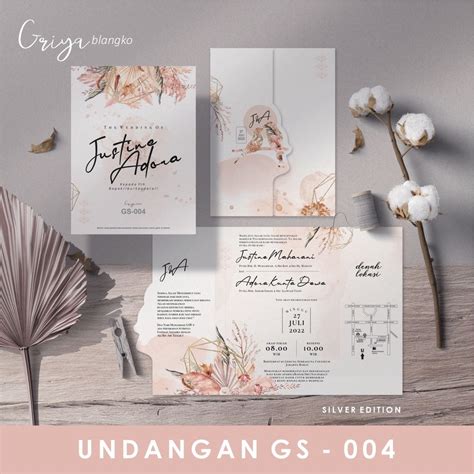 Jual UNDANGAN GS 004 GRIYA BLANGKO SILVER EDITION Undangan