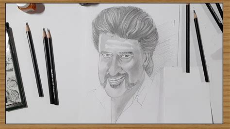 How To Draw Rajinikanth Pencil Drawing