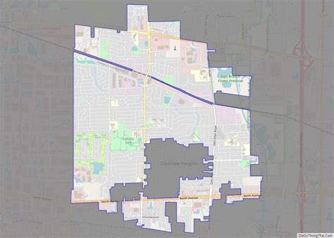 Map of Glendale Heights village