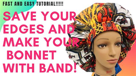 How To Make Satin Bonnet With Wide Band Yele Stitches Tutorial Youtube