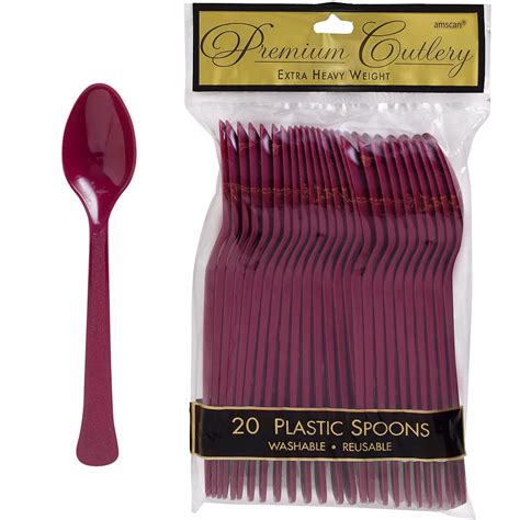 Berry Premium Plastic Spoons 20ct Party City