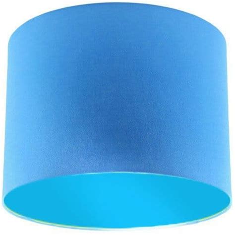 Blue Lamp Shade With Light Blue Lining