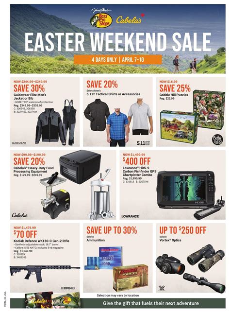 Cabela S Easter Weekend Sale Flyer April To