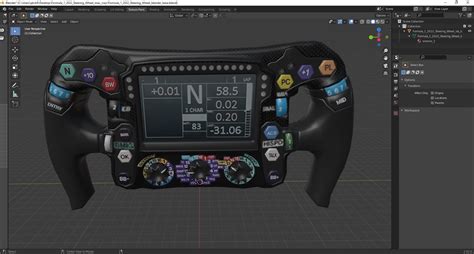Volante F Rmula Modelo D Ds Blend C D Fbx Obj Lxo
