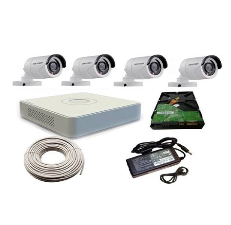 Hikvision 4 Channel CCTV Camera Kit 500 GB Hard Disk DVR 90 Mtr Cable