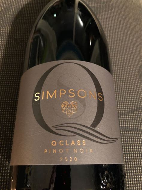 2020 Simpsons Wine Estate Pinot Noir Q Class United Kingdom England