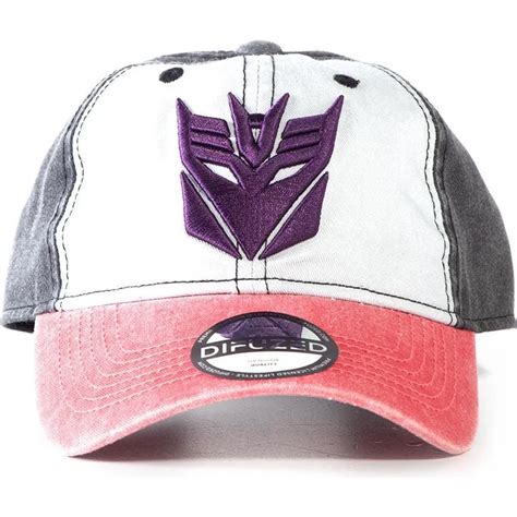 Gorra Curva Blanca Negra Y Roja Ajustable Decepticons Transformers De