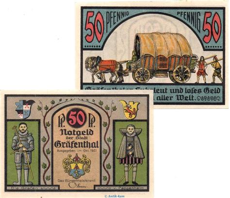 Scheine Kpl X Notgeld Der Stadt Gr Fenthal Set Mit