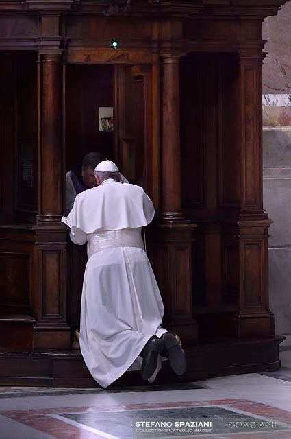 Pope Francis Receives Confession During The Penitential Celebration In